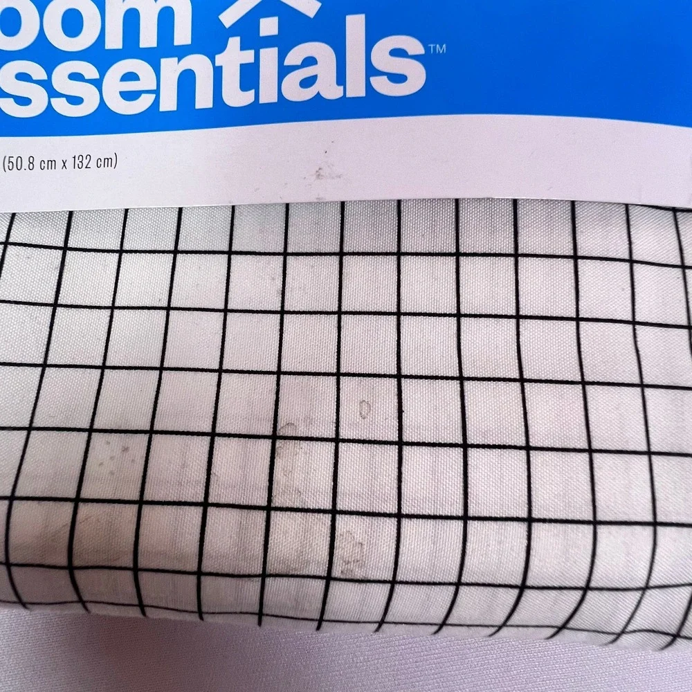 Room Essentials Body Pillow Covers 20x52 Black Grid Set of 2 Target